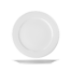 maison cyna - assiette plate à aile et liseré 20cm en porcelaine pour restaurants - personnalisable - exl2120