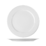 maison cyna - assiette plate à aile et liseré 24cm en porcelaine pour restaurants - personnalisable - exl2124