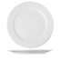 maison cyna - assiette plate à aile et liseré 31cm en porcelaine pour restaurants - personnalisable - exl2131